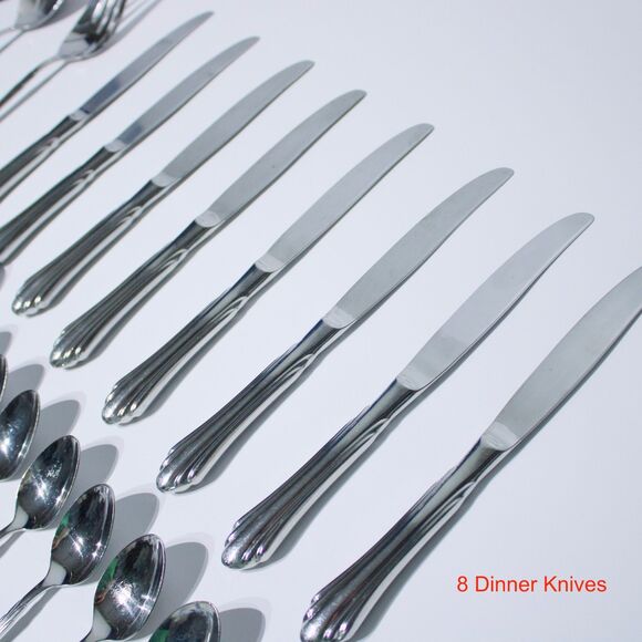 Vintage Retroneu Korea 18/8 Flatware & Serving Set 46 Pieces BARRINGTON - Picture 10 of 13